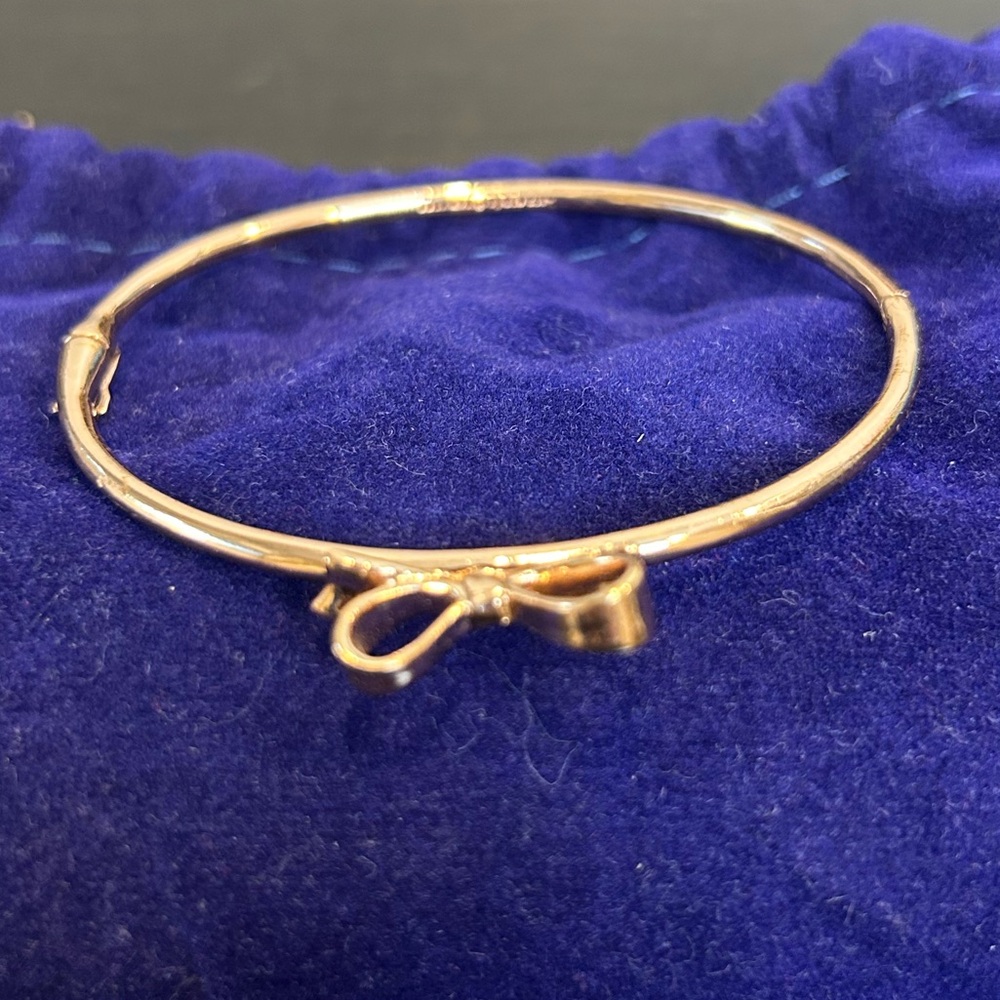 Kate Spade New York Love Notes Rose Gold Hinge Bow Bangle
